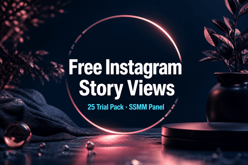 Free Instagram Story Views pack cover — 25 story views trial on SSMM Panel