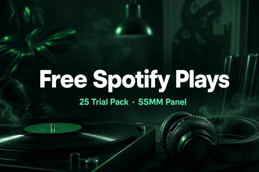 Free Spotify Plays pack cover — 25 plays trial on SSMM Panel