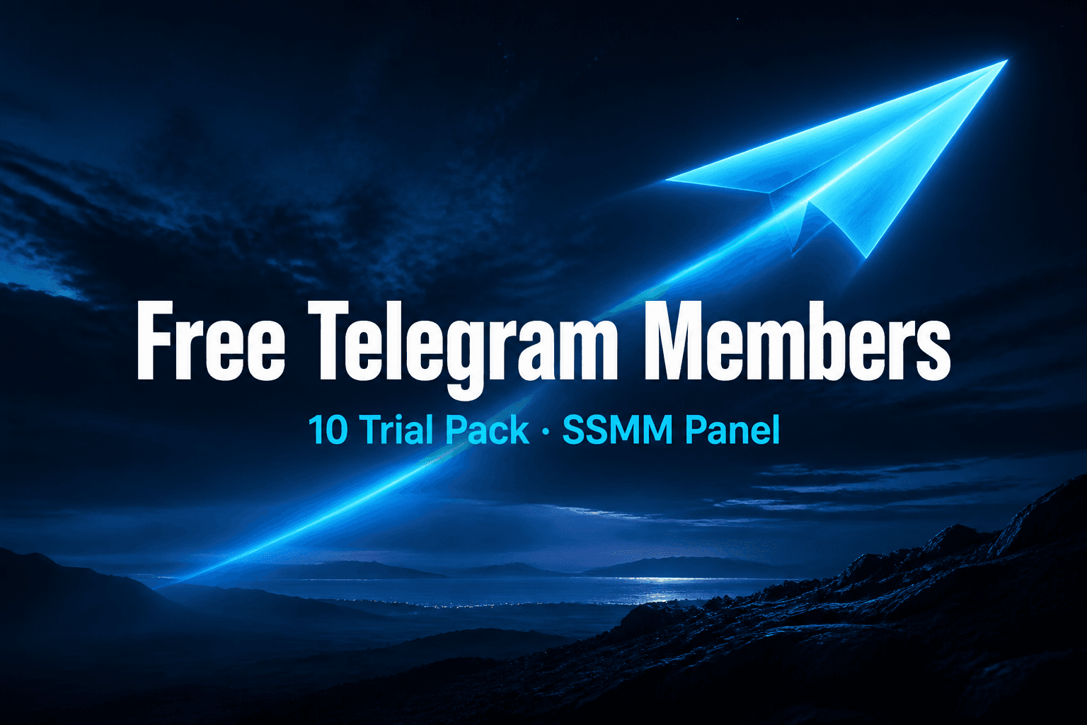 Free Telegram Members pack cover — 10 members trial on SSMM Panel