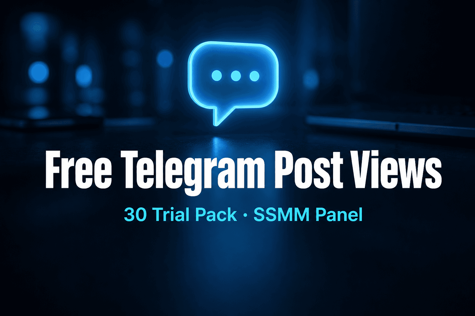 Free Telegram Post Views pack cover — 30 post views trial on SSMM Panel